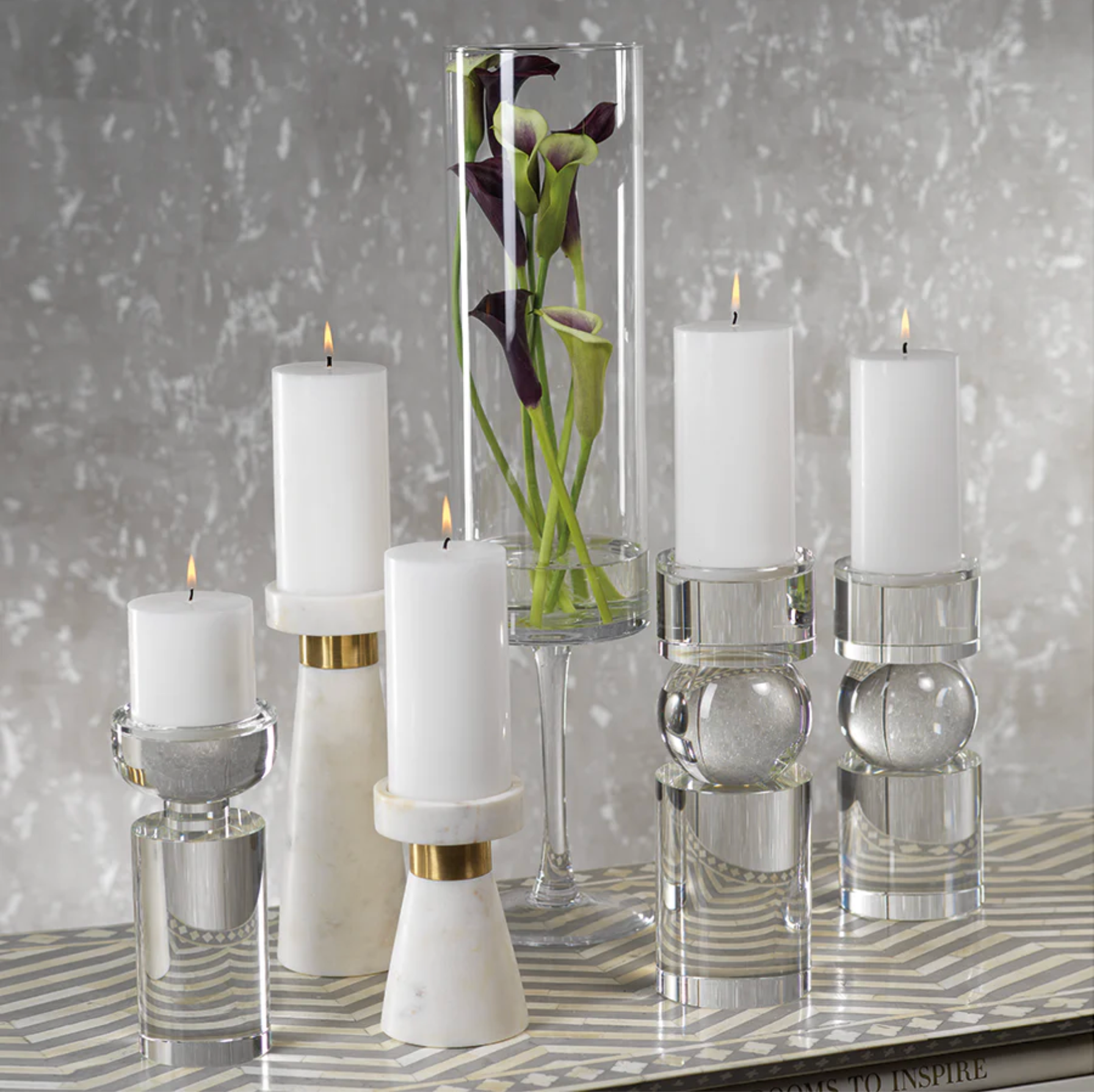 Luxury Candle Holders & Hurricanes | Designer Home Accents