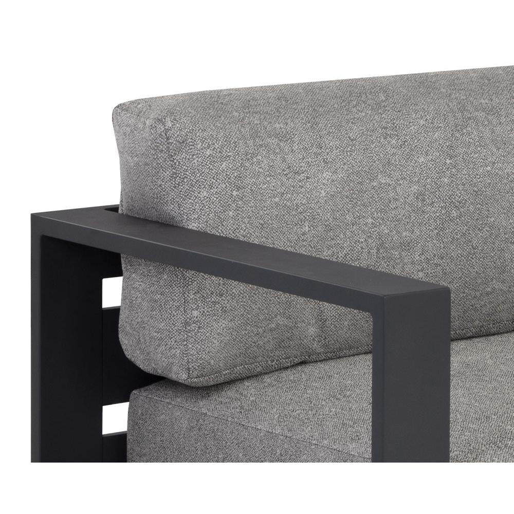 Tavira Charcoal Outdoor Sofa - Lanikai Salt And Pepper Fabric