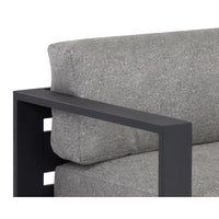 Tavira Charcoal Outdoor Sofa - Lanikai Salt And Pepper Fabric