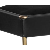 Bellevue Upholstered Bench - Bravo Black Leather