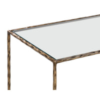 Emine Hammered Antique Brass Side Table