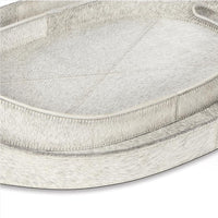 Andres Grey Hair on Hide Tray Set