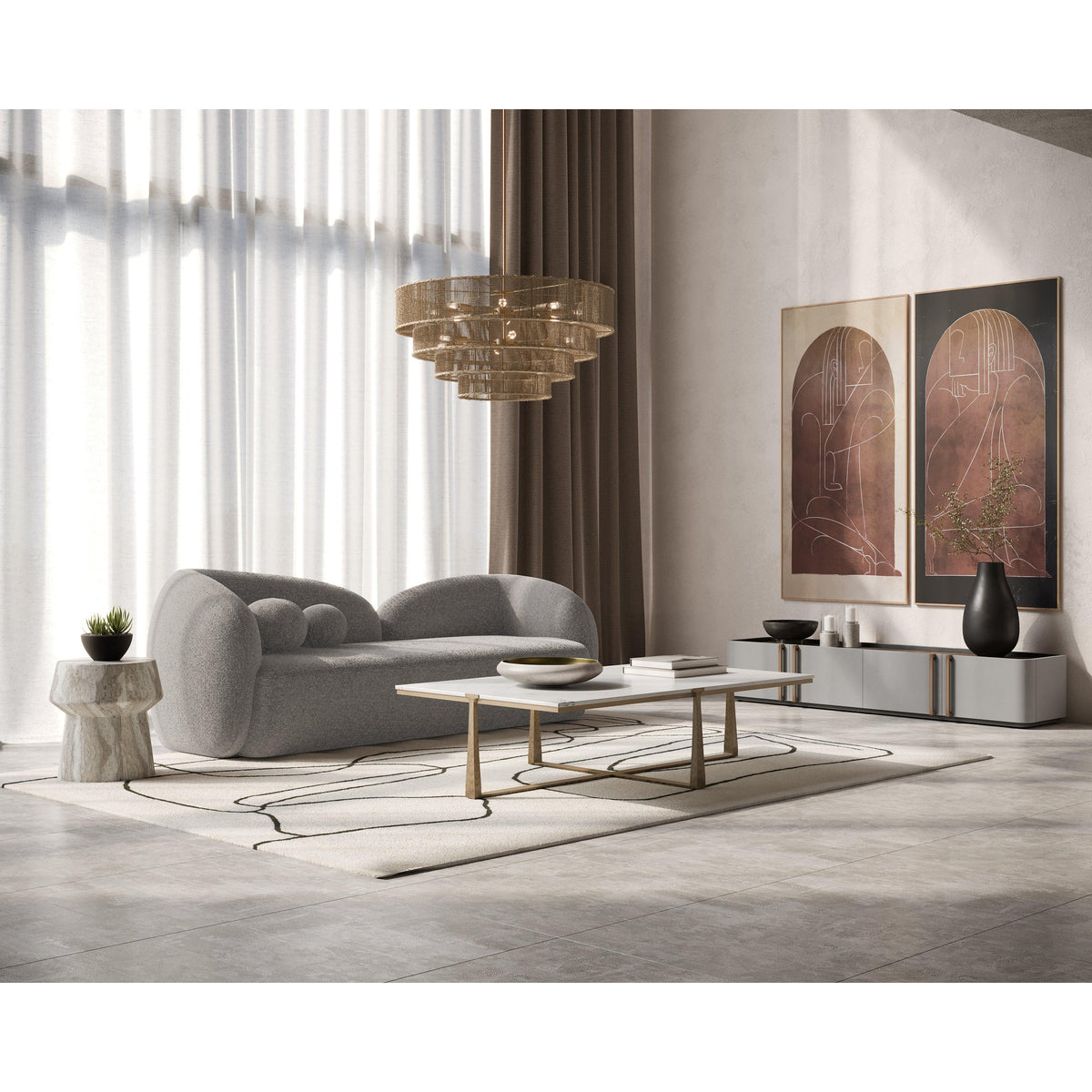 Jamille Cream Media & Storage Cabinet