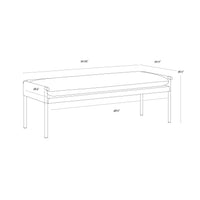 Bellevue Upholstered Bench - Bravo Black Leather