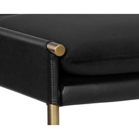 Bellevue Upholstered Bench - Bravo Black Leather