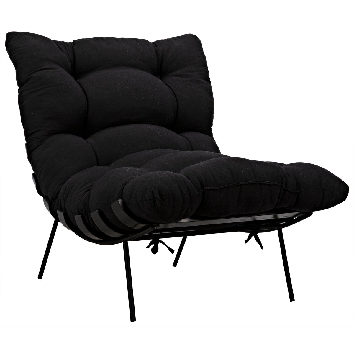 Hansen Chair with Steel Legs Charcoal Black