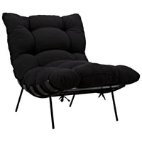 Hansen Chair with Steel Legs Charcoal Black