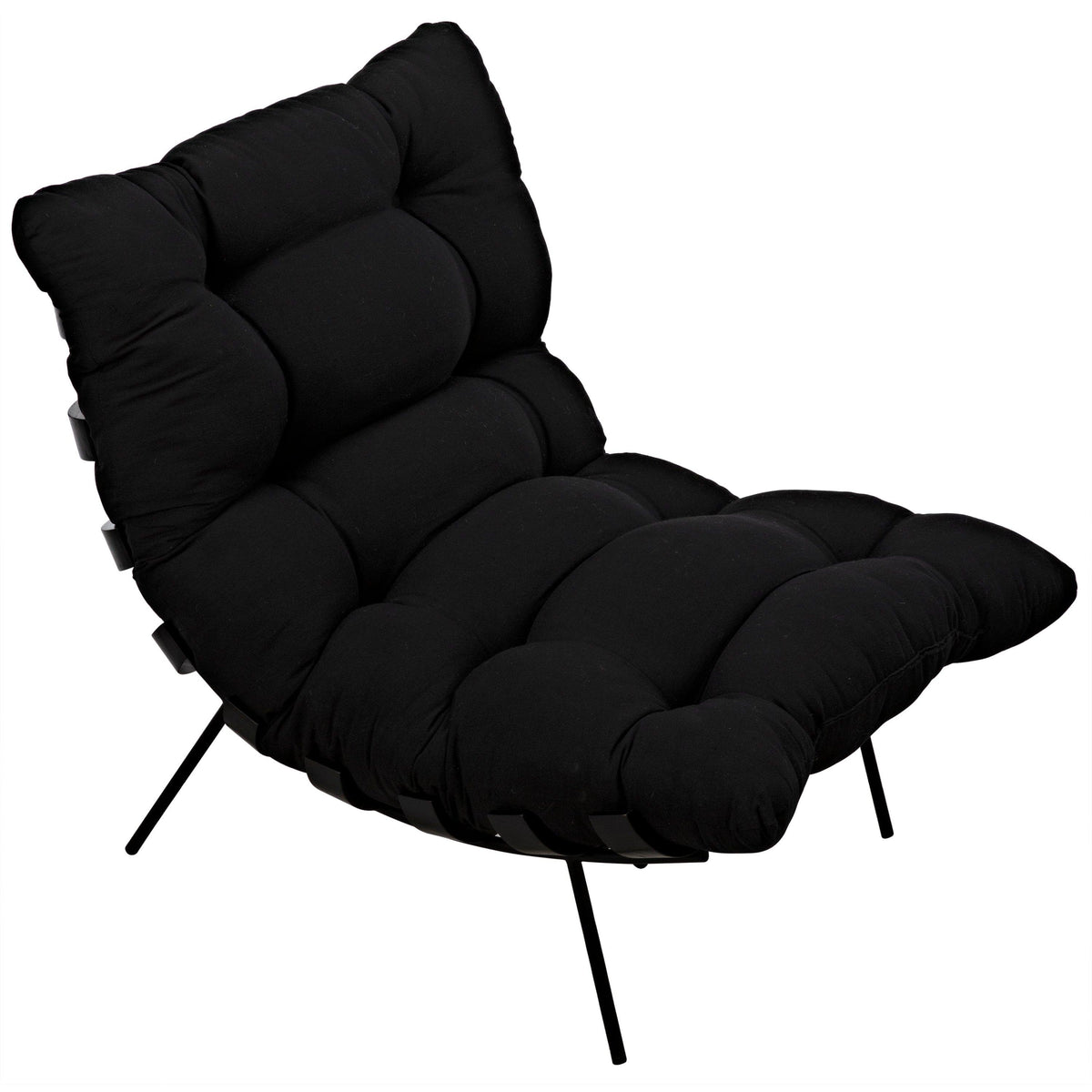 Hansen Chair with Steel Legs Charcoal Black