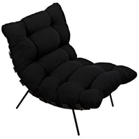 Hansen Chair with Steel Legs Charcoal Black