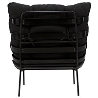 Hansen Chair with Steel Legs Charcoal Black