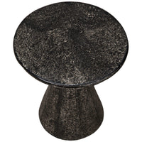 Pedestal Side Table Black Fiber Cement