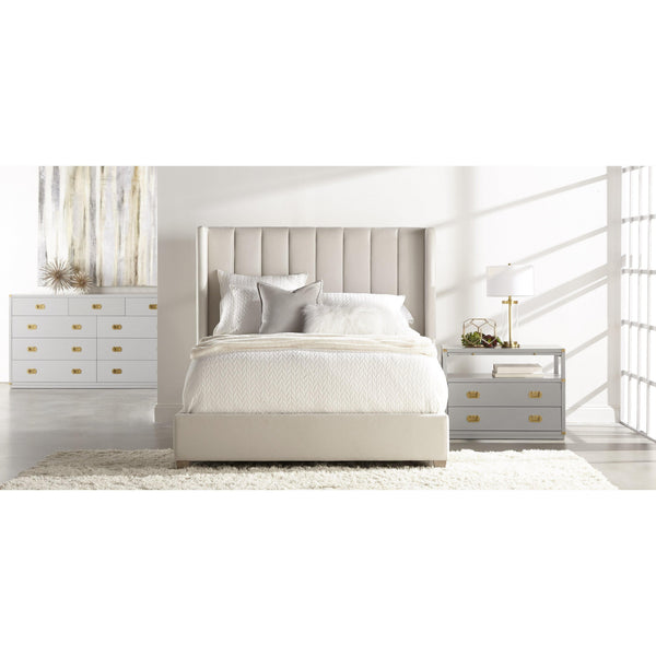 Conrad Cream Velvet Upholstered Bed