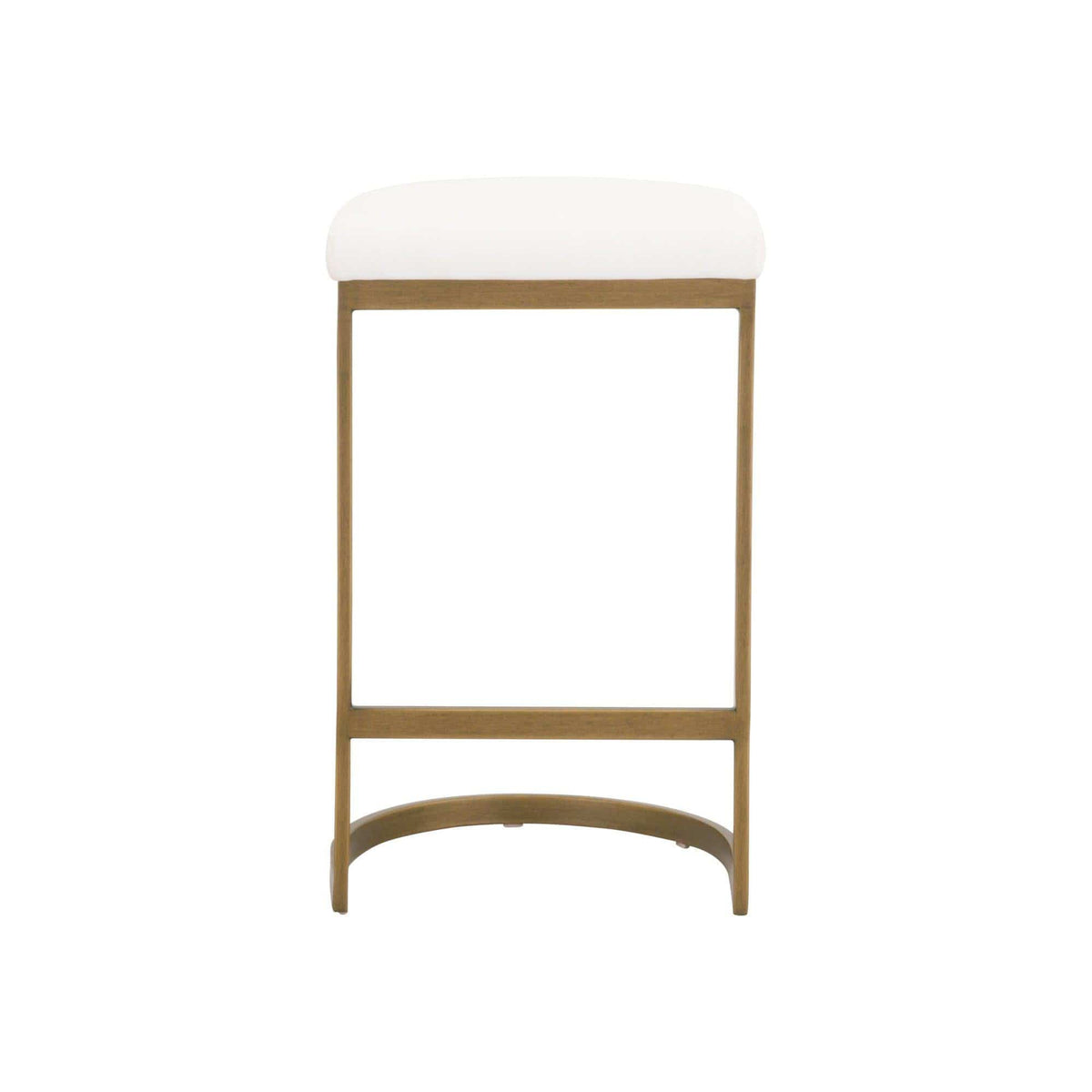 Charlie White & Brass Counter Stool