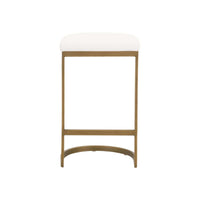 Charlie White & Brass Counter Stool