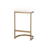 Charlie White & Brass Counter Stool