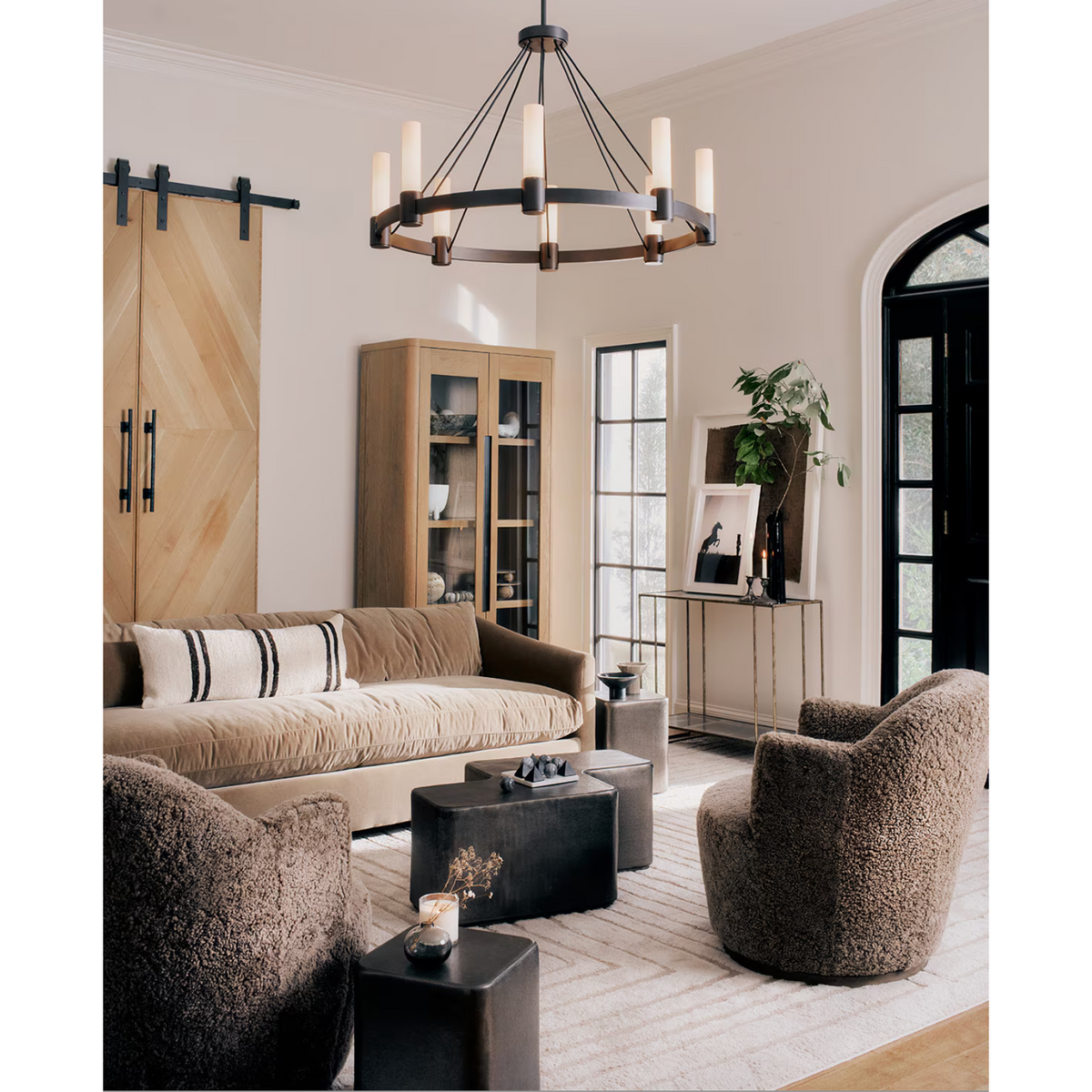 Dixon Polished Nickel Chandelier