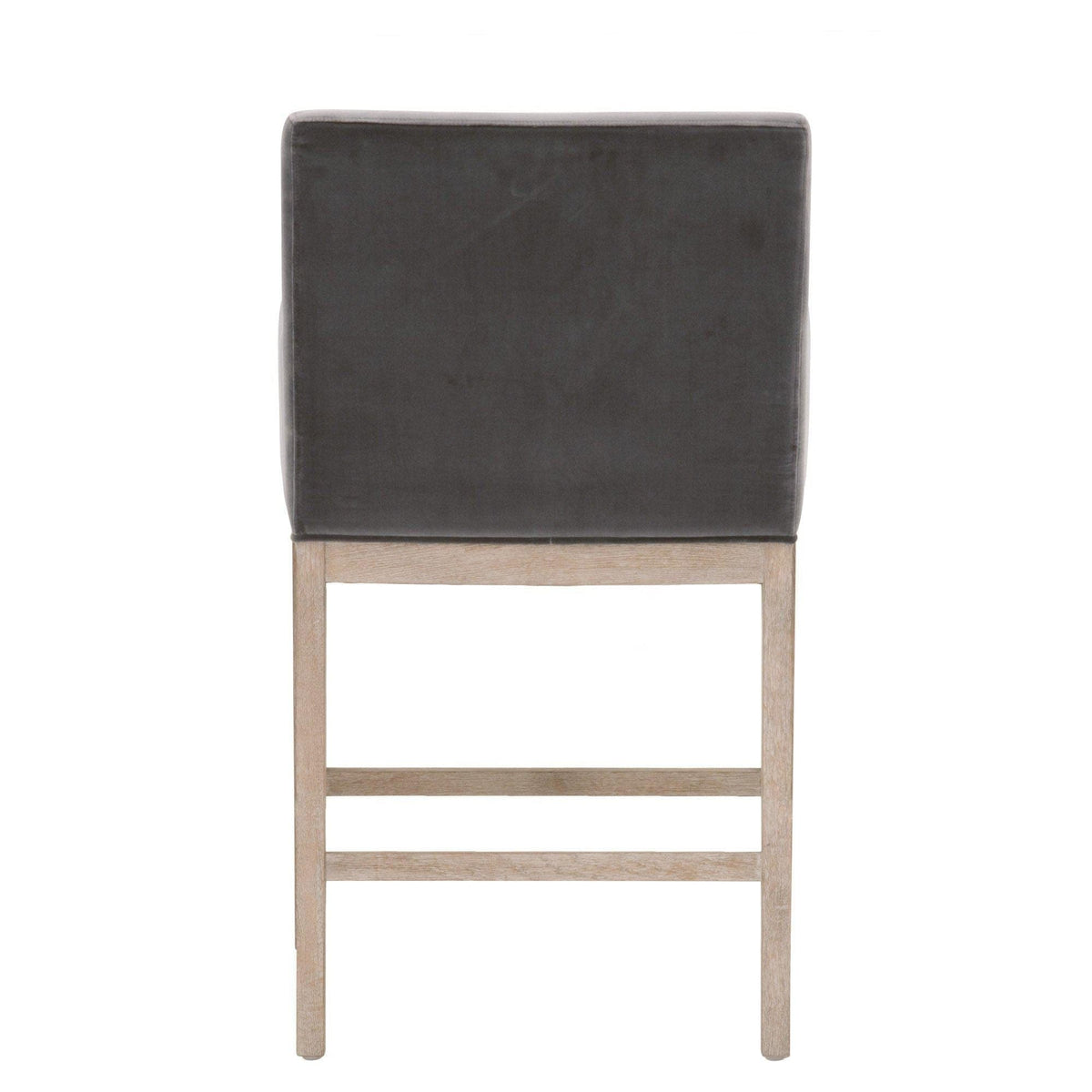 Drew Gray Velvet Counter Stool