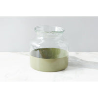 Sage Colorblock Flower Vase