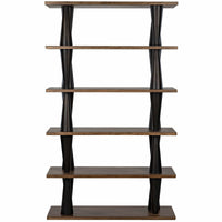 Mood Bookcase Ebony and Dark Walnut