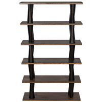 Mood Bookcase Ebony and Dark Walnut