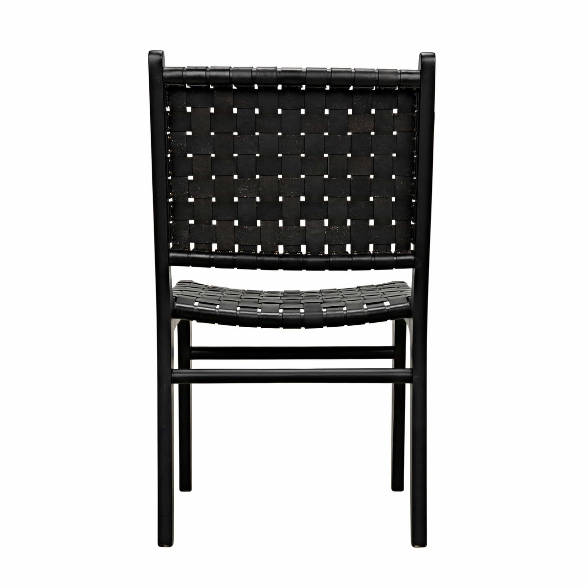 Dede Black Leather Dining Chair