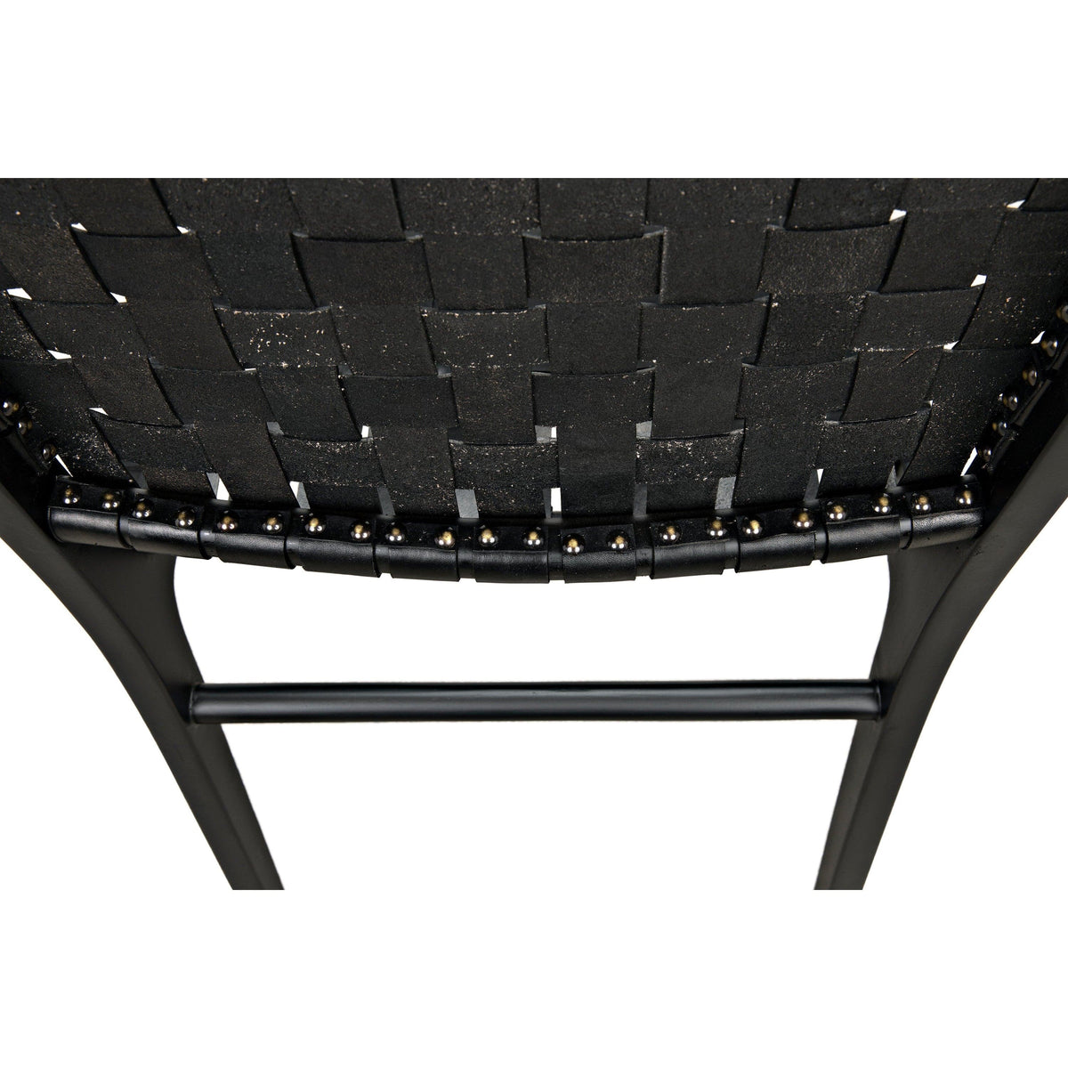 Dede Black Leather Dining Chair