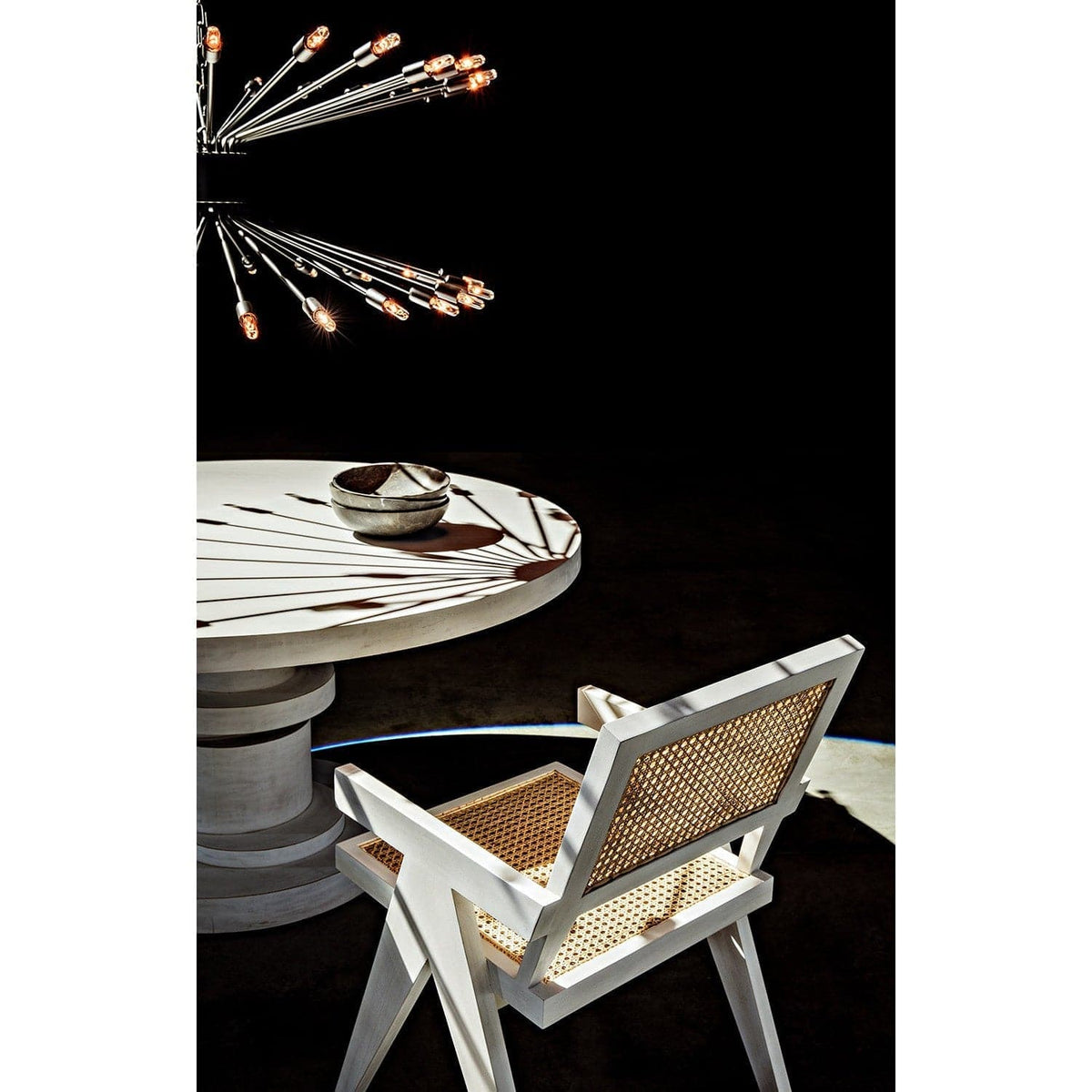 Jude Chair with Caning White Wash