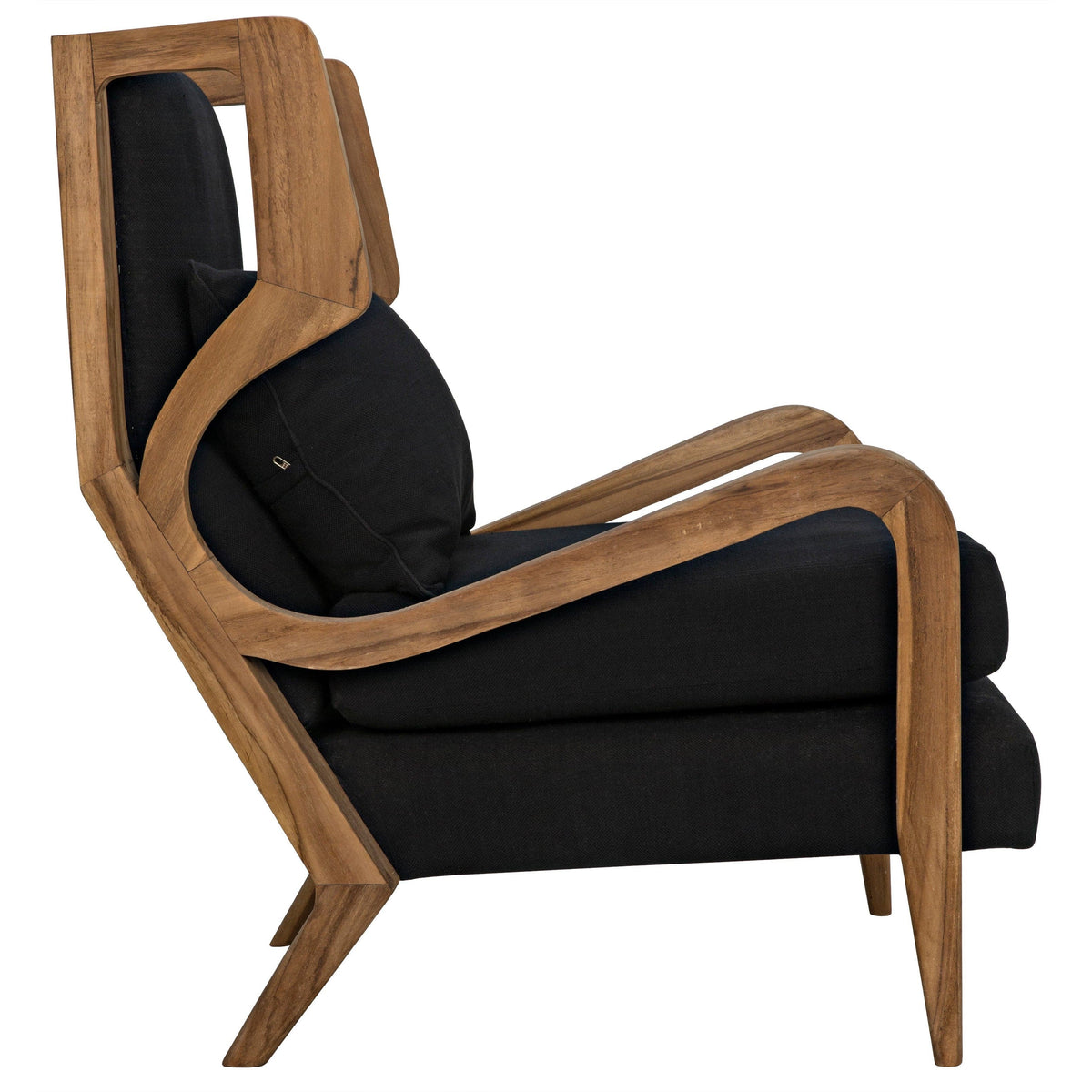 Carol Teak & Black Upholstered Chair