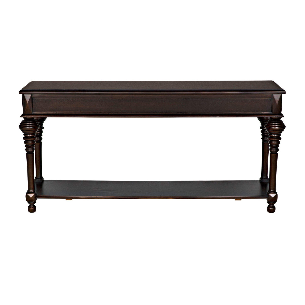 Colonial Large Sofa Table Distressed Brown