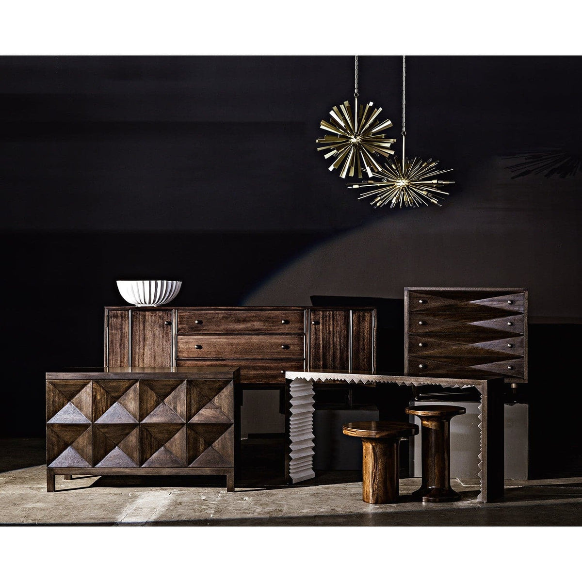 Quadrant 2 Door Sideboard Ebony Walnut