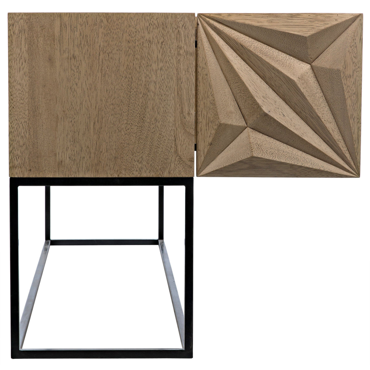 Zurich Console Bleached Walnut with Steel