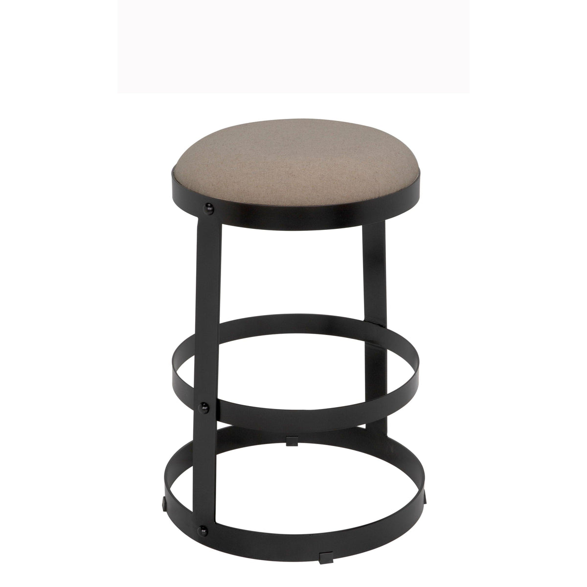 Dior Counter Stool Black Steel