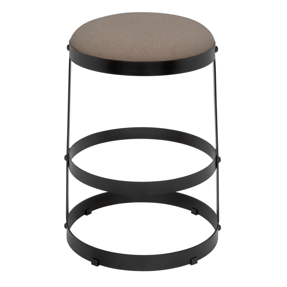 Dior Counter Stool Black Steel