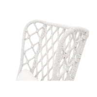 Lois White Rope Outdoor Wing Chair