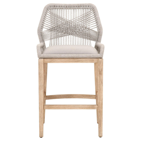 Lulu Taupe Rope Barstool