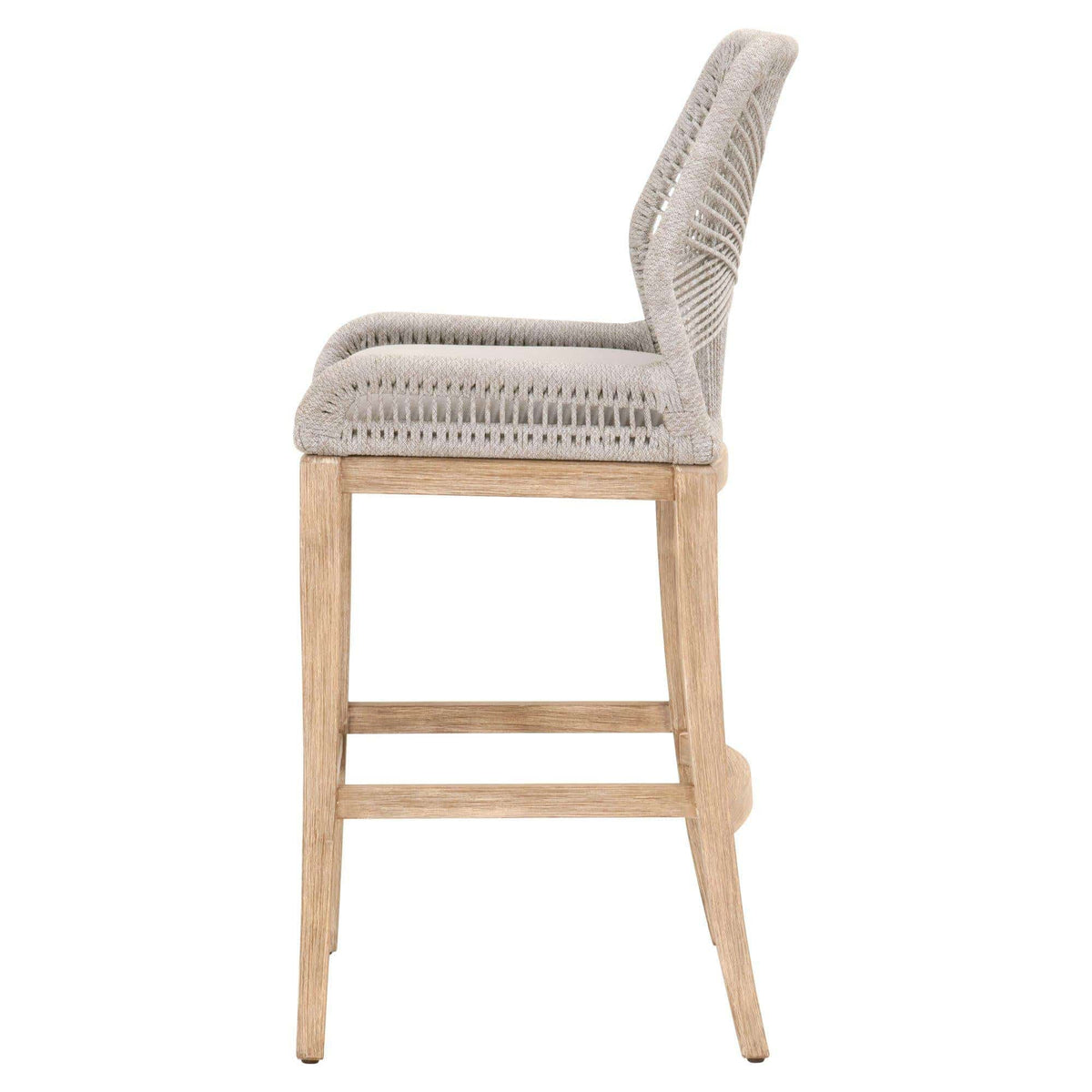 Lulu Taupe Rope Barstool