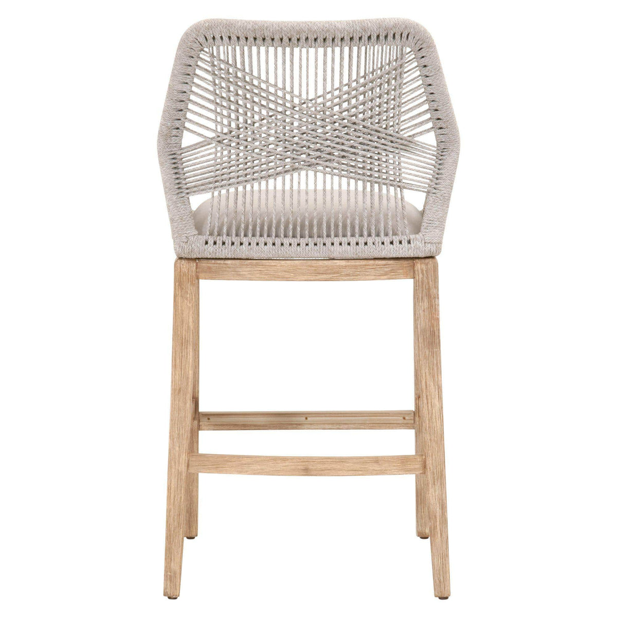 Lulu Taupe Rope Barstool