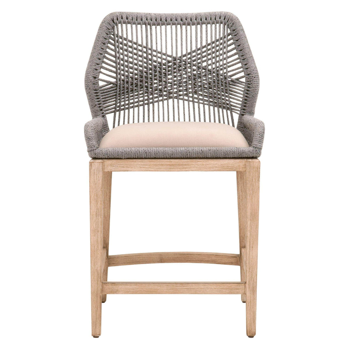 Lulu Platinum Rope Counter Stool
