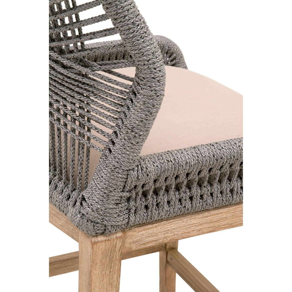 Lulu Platinum Rope Counter Stool