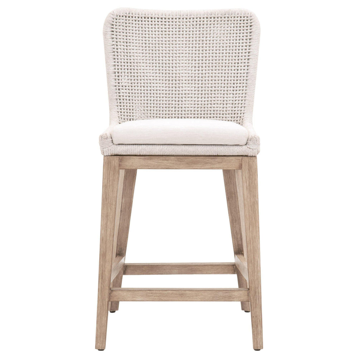 Mesa Taupe & White Outdoor Counter Stool