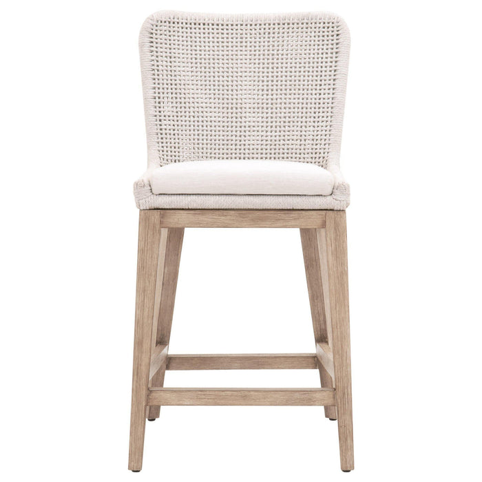 Mesa Taupe & White Outdoor Counter Stool