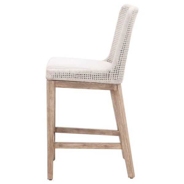 Mesa Taupe & White Outdoor Counter Stool