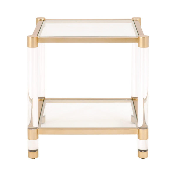 Novel Brass & Lucite End Table