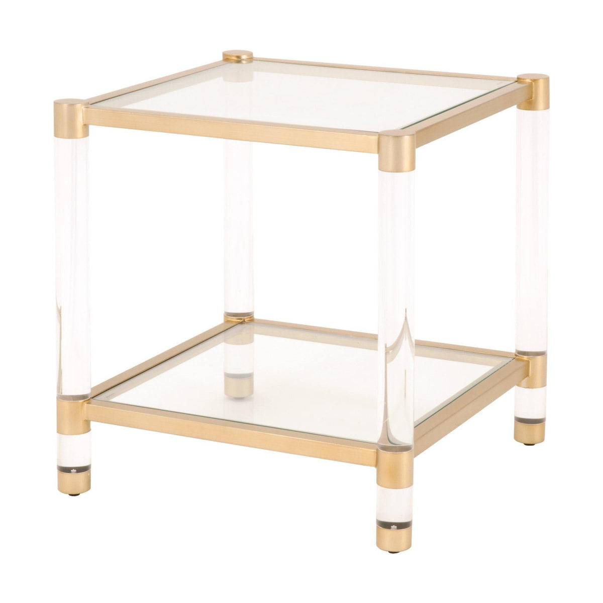 Novel Brass & Lucite End Table
