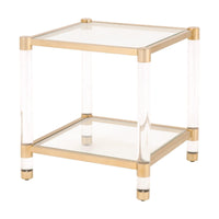 Novel Brass & Lucite End Table