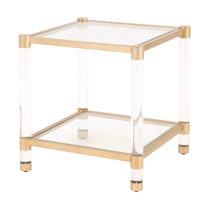 Novel Brass & Lucite End Table