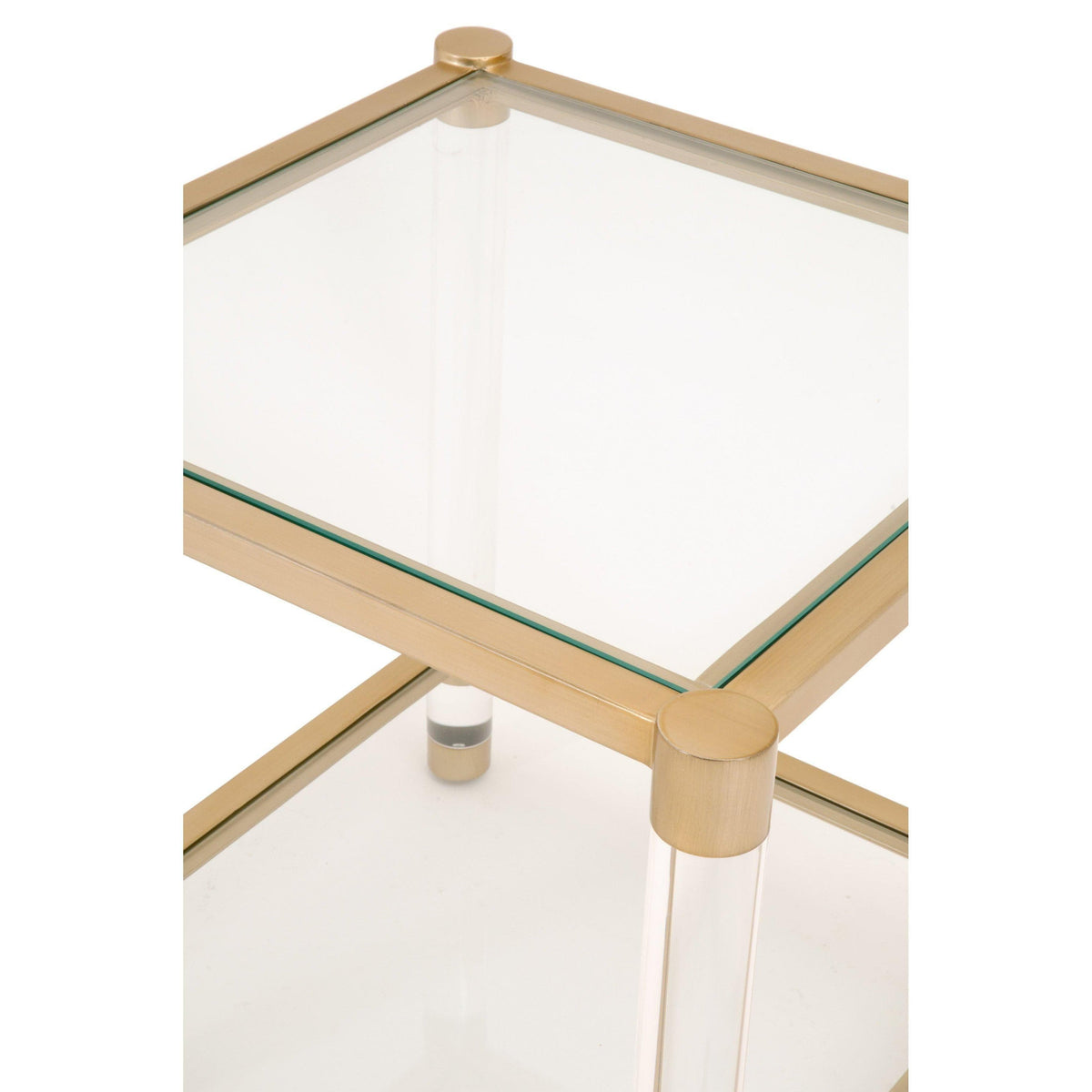 Novel Brass & Lucite End Table