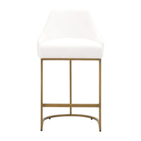 Patricia Ivory & Gold Counter Stool, Set of 2