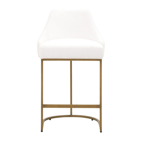 Patricia Ivory & Gold Counter Stool, Set of 2