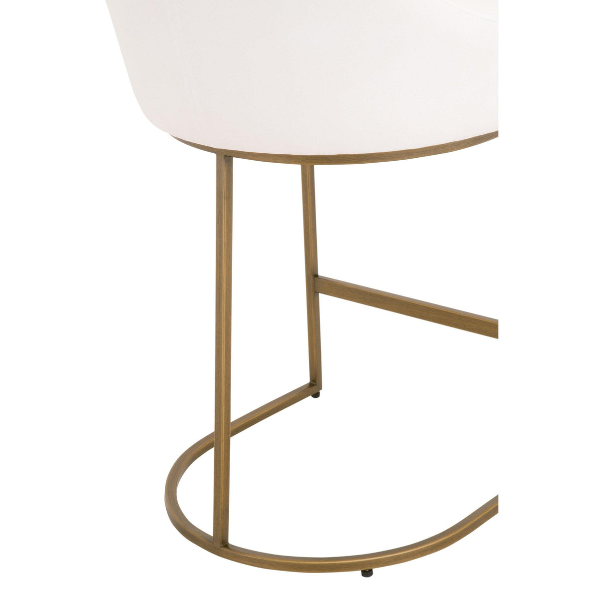 Patricia Ivory & Gold Counter Stool, Set of 2